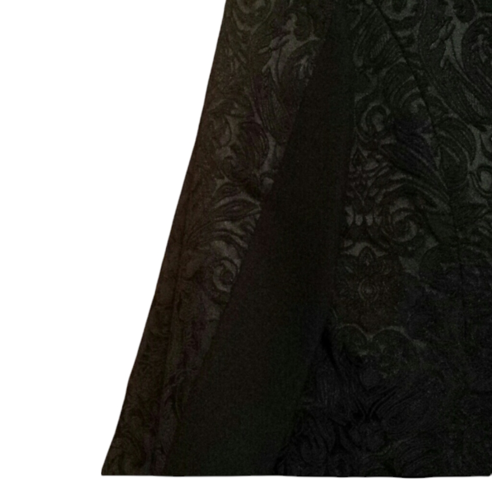 New Black Chico's Blazer Damask Design sz 4 Or Size Small - Picture 7 of 7